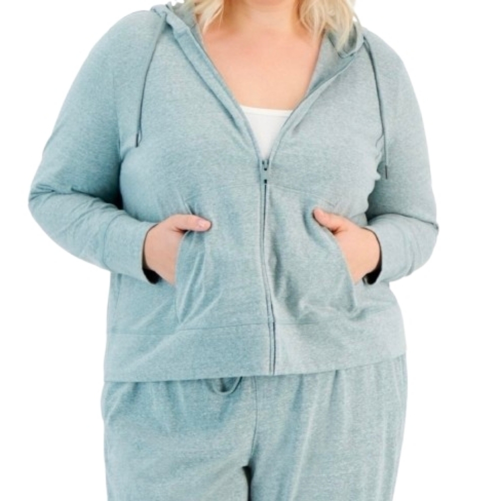 NWT Ideology Zip-Up Hoodie 3X Soft Green